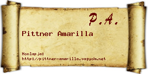 Pittner Amarilla névjegykártya